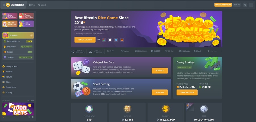 Duckdice Homepage Image