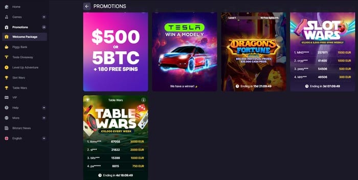 bitstarz casino promotions image
