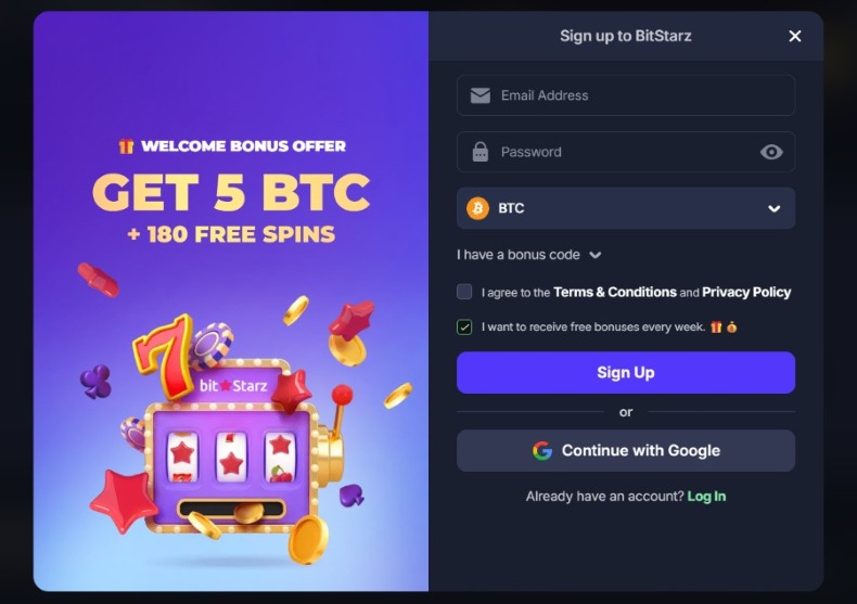 Bitstarz Sign Up