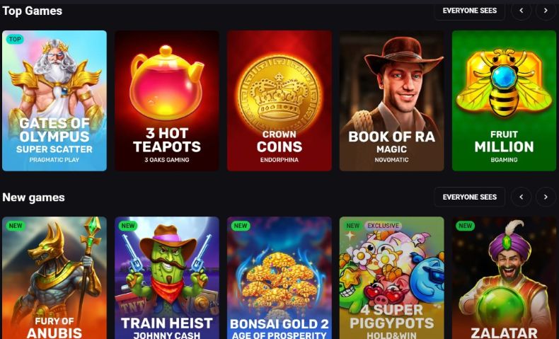 N1bet Casino Games