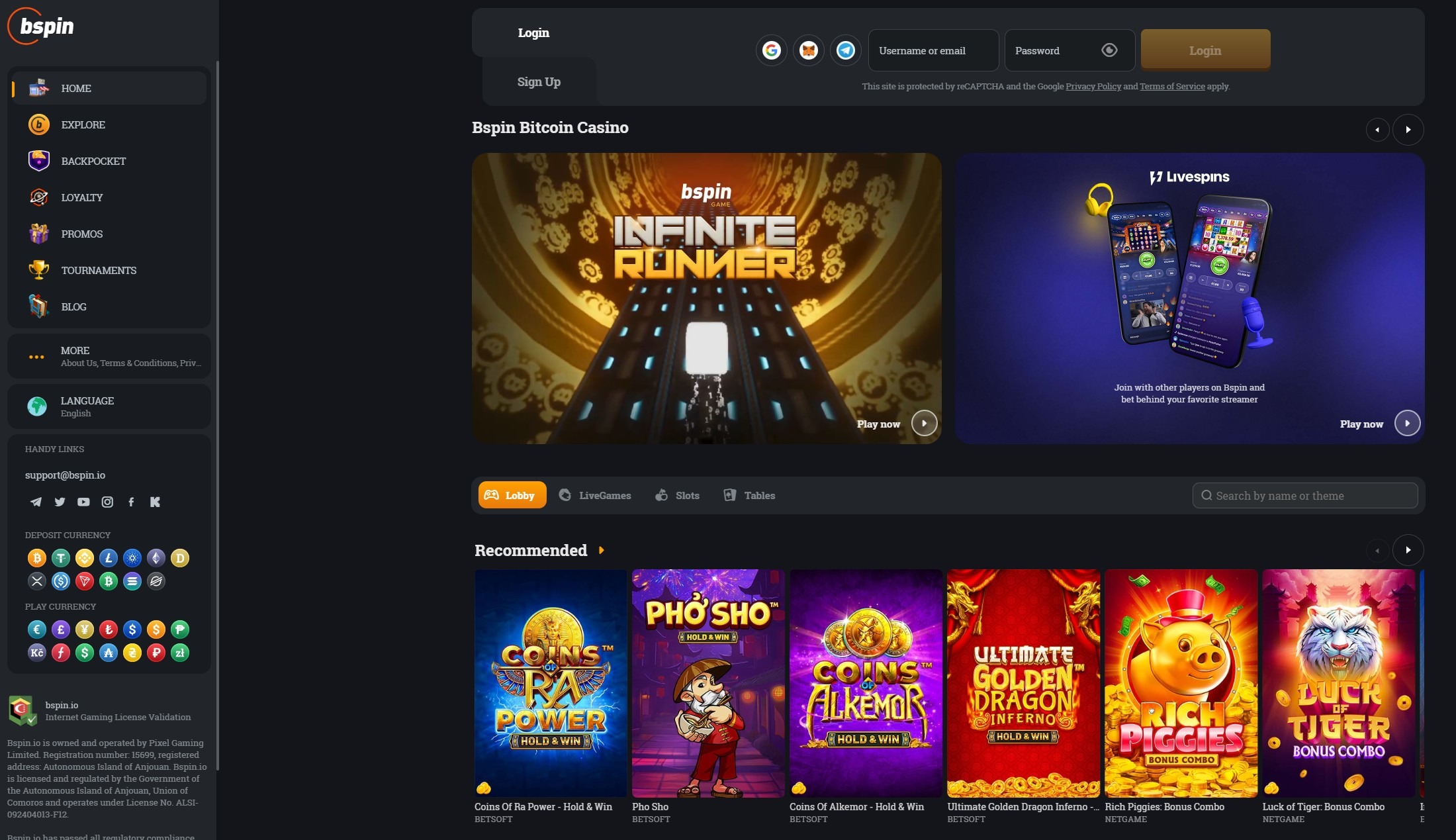 Bspin Casino Sc1