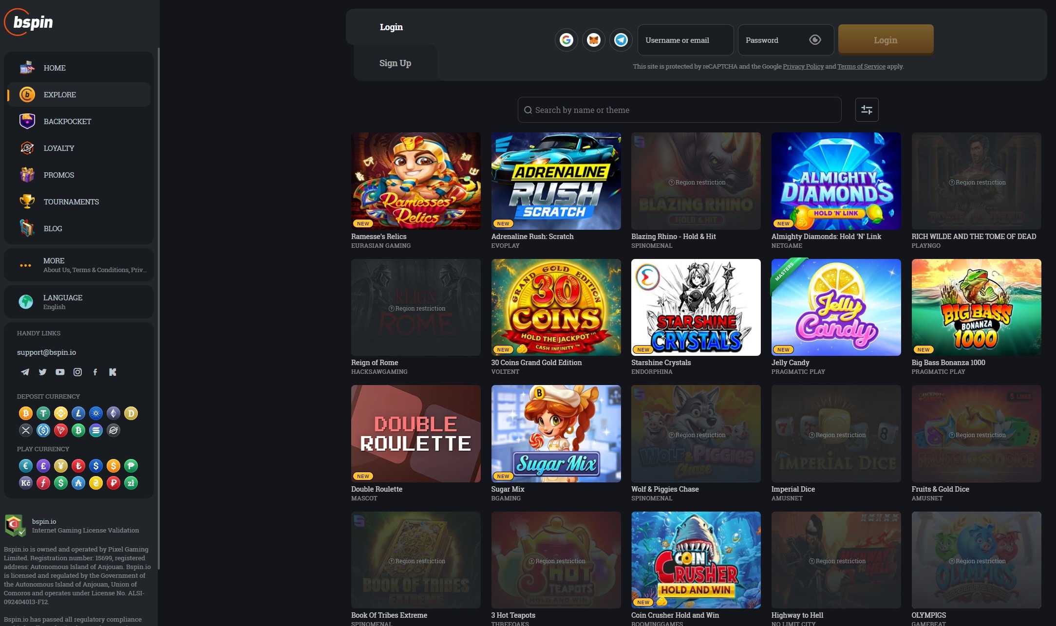 Bspin Casino Sc2