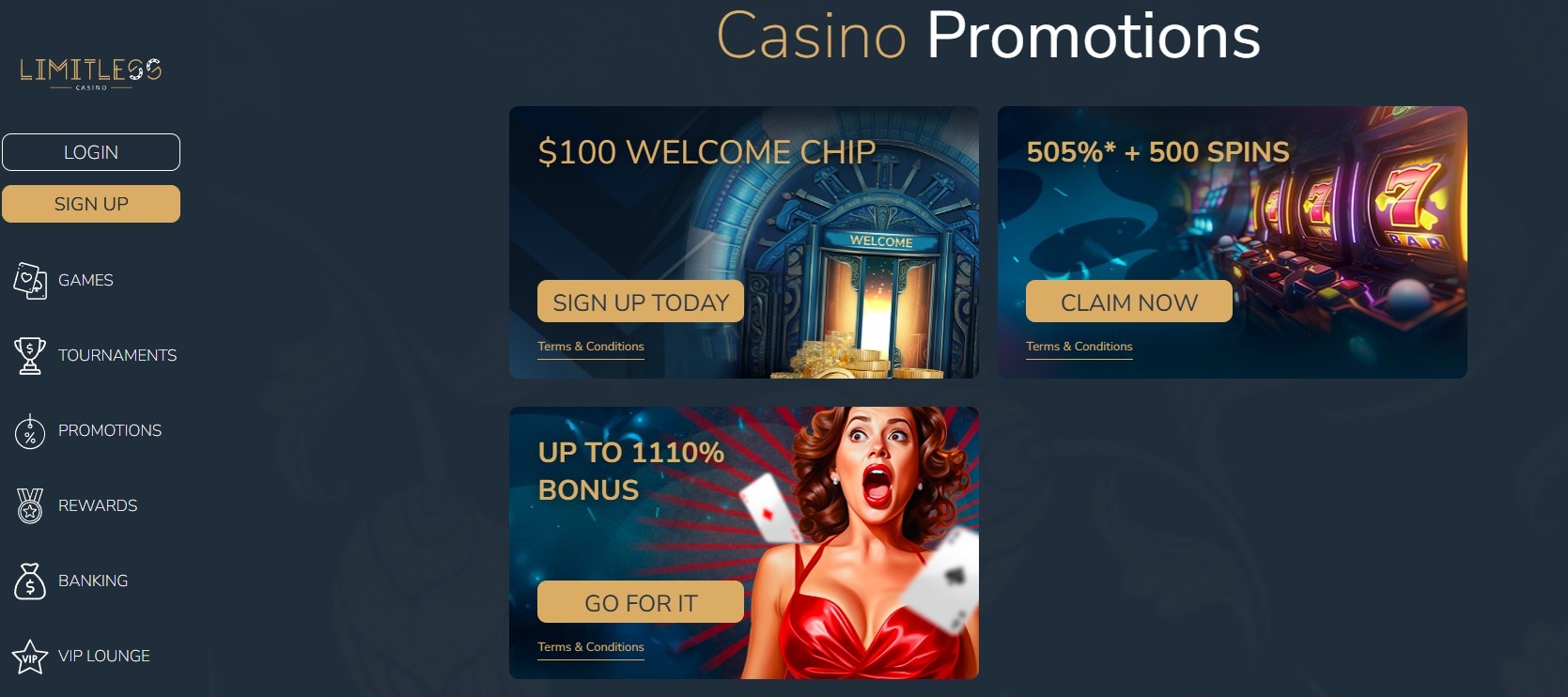Limitless Casino Promo Image