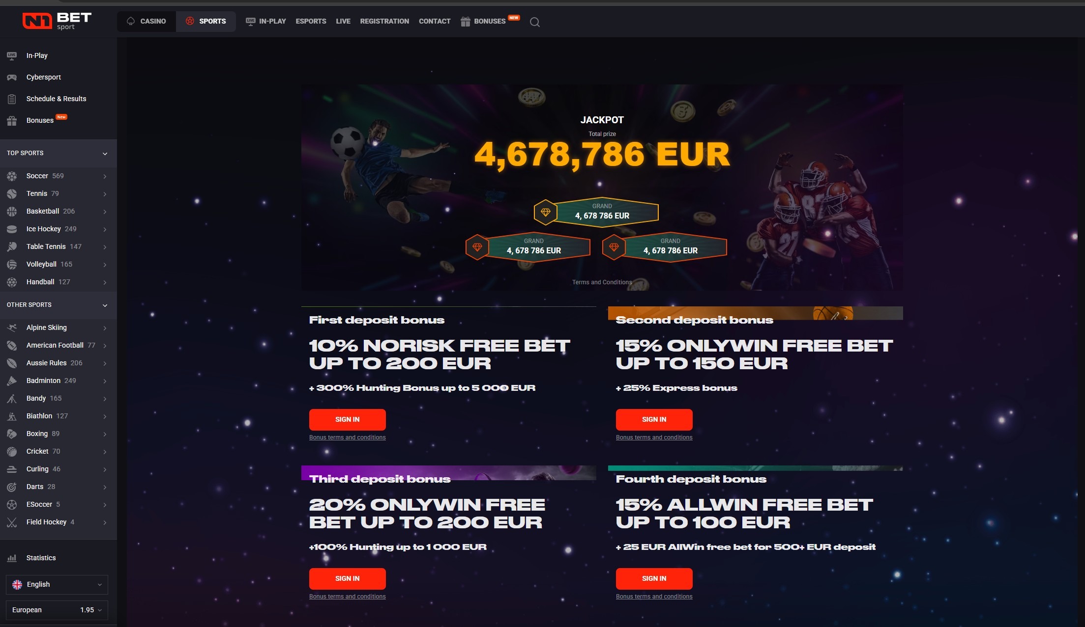 N1bet Screen 2
