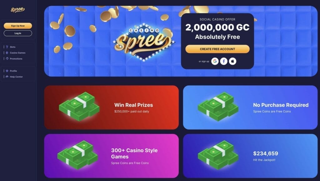 Spree Social Casino Review 2024 - Bonuses & Promo - Clovr
