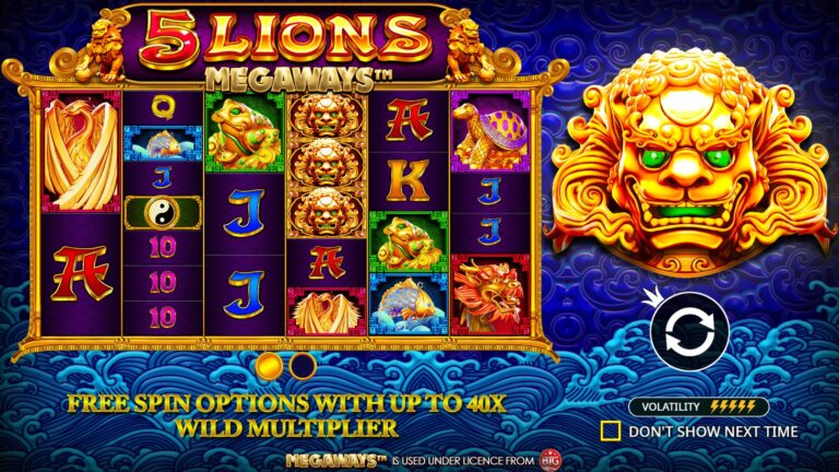 5 Lions Megaways Intro Image