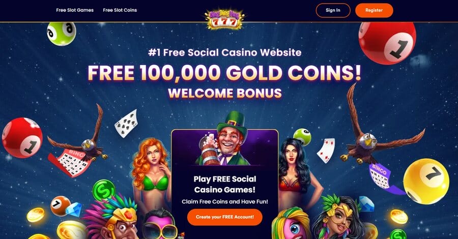 ding ding ding dong social casino homepage image