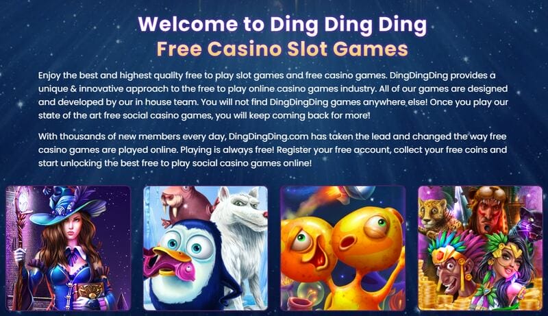 ding ding ding dong social casino lobby image