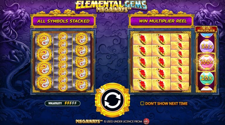 Elemental Gems Megaways Intro Image
