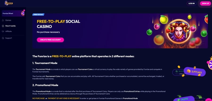 funrize social casino free to play image