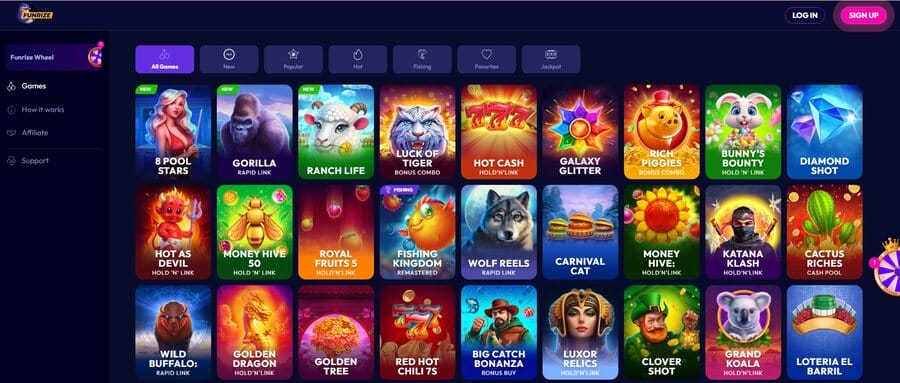 funrize social casino games image
