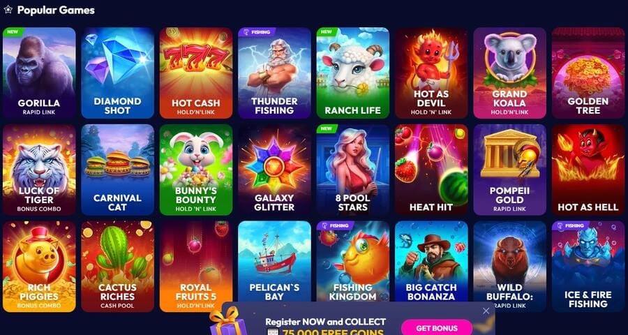 funrize social casino popular games image