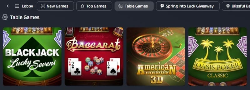 modo social casino table games image