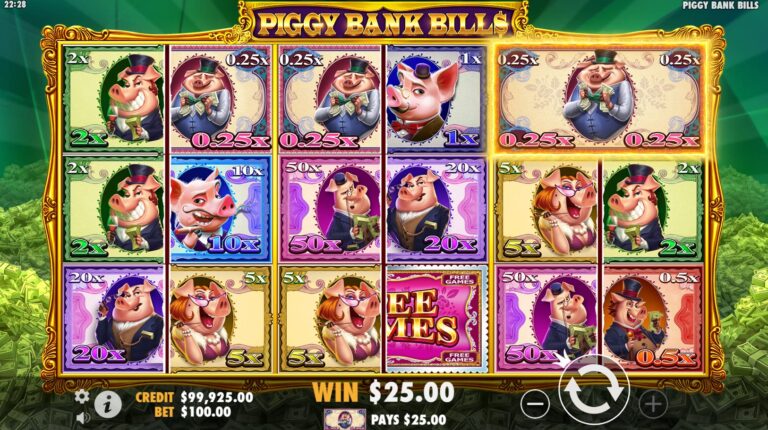 Piggy Bank Bills Game Image