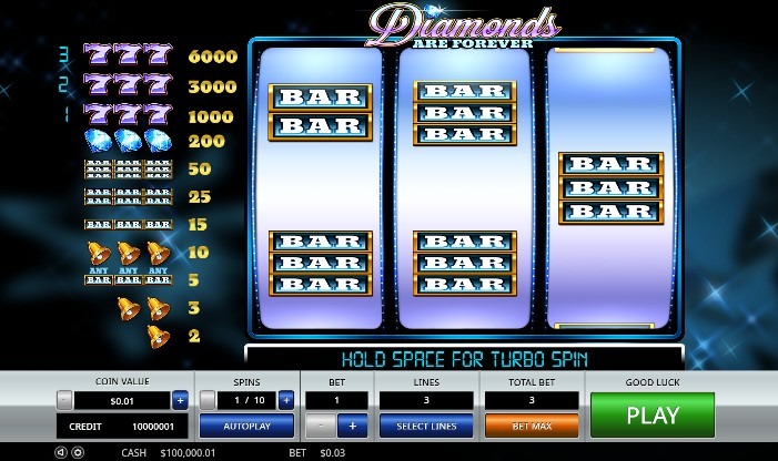 Diamonds Are Forever 3 Lines Ss3