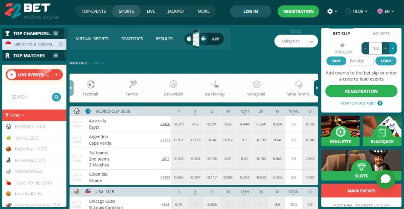 22bet Sports