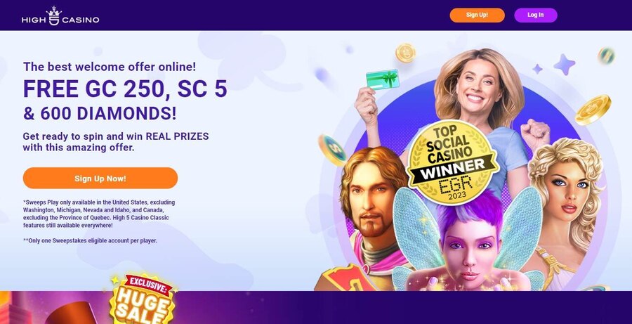 High 5 Casino Homepage Image