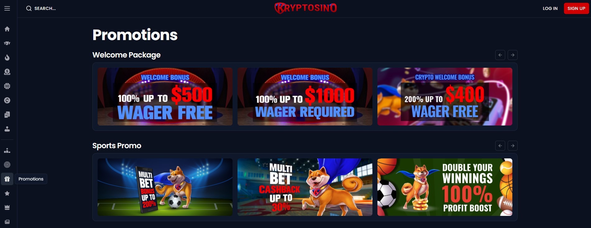 Kryptosino Casino Promo Image