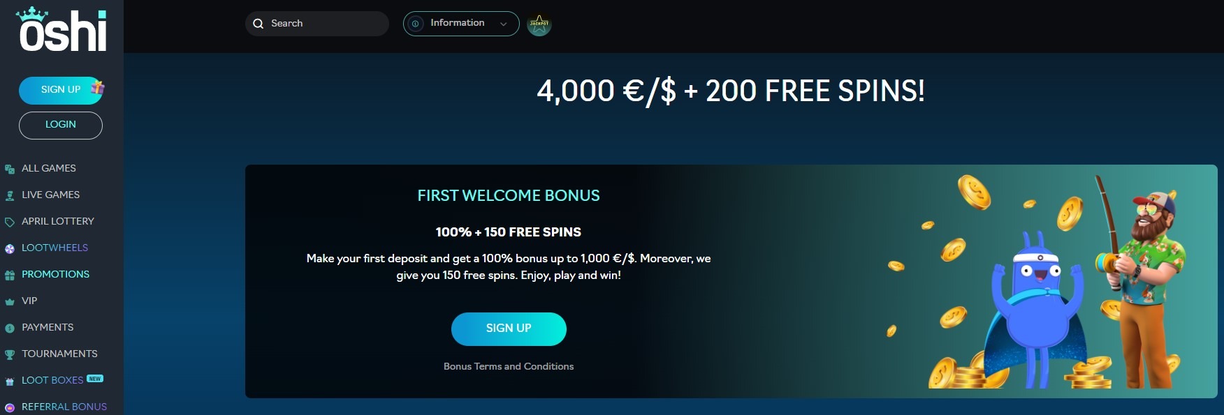 Oshi Casino Promotions Image