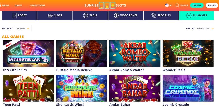 Sunriseslotscasino All Games