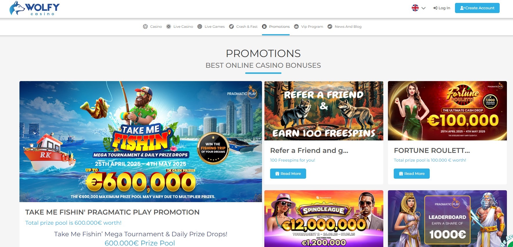Wolfy Casino Promo Image