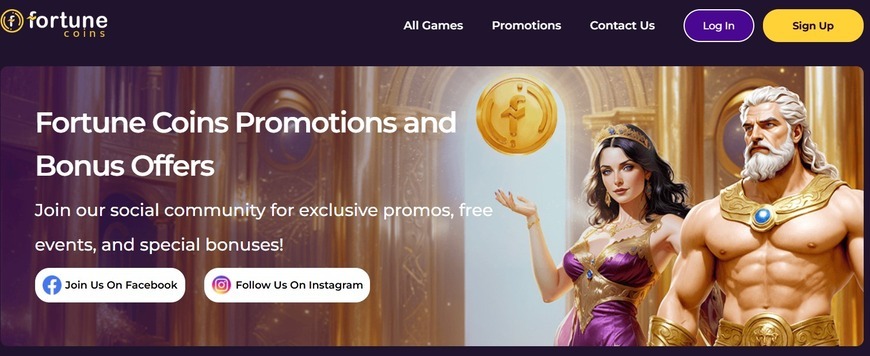 Fortune Coins Casino Promo Page