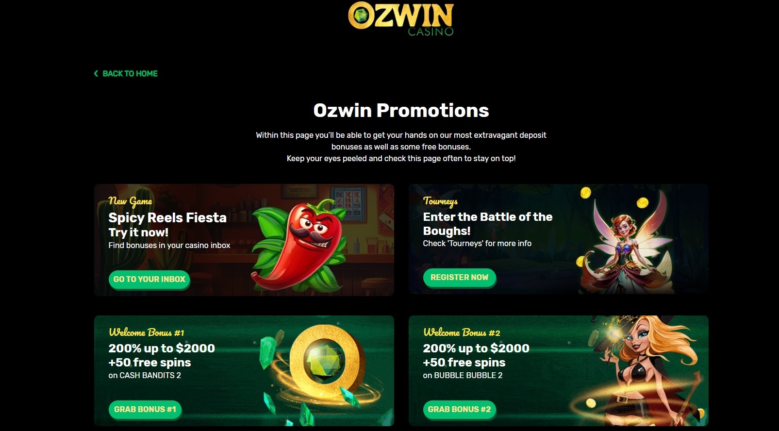 Ozwin Casino Promo Image