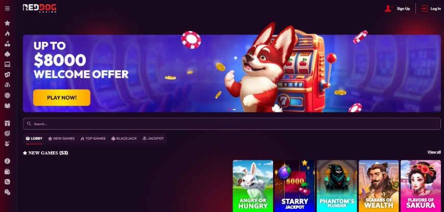 Red Dog Casino Home Image