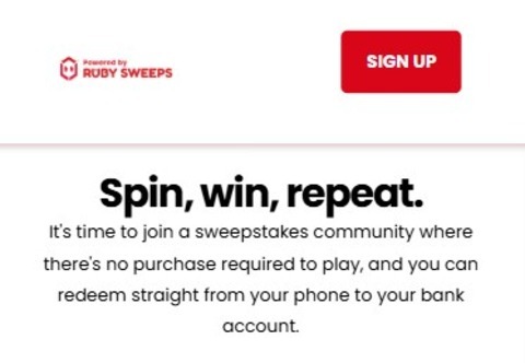 Ruby Sweeps Casino Mobile Home Image