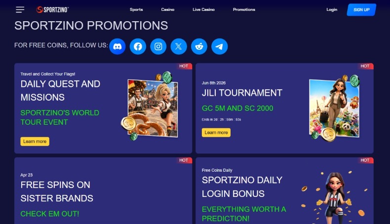 Sportzino Promotions
