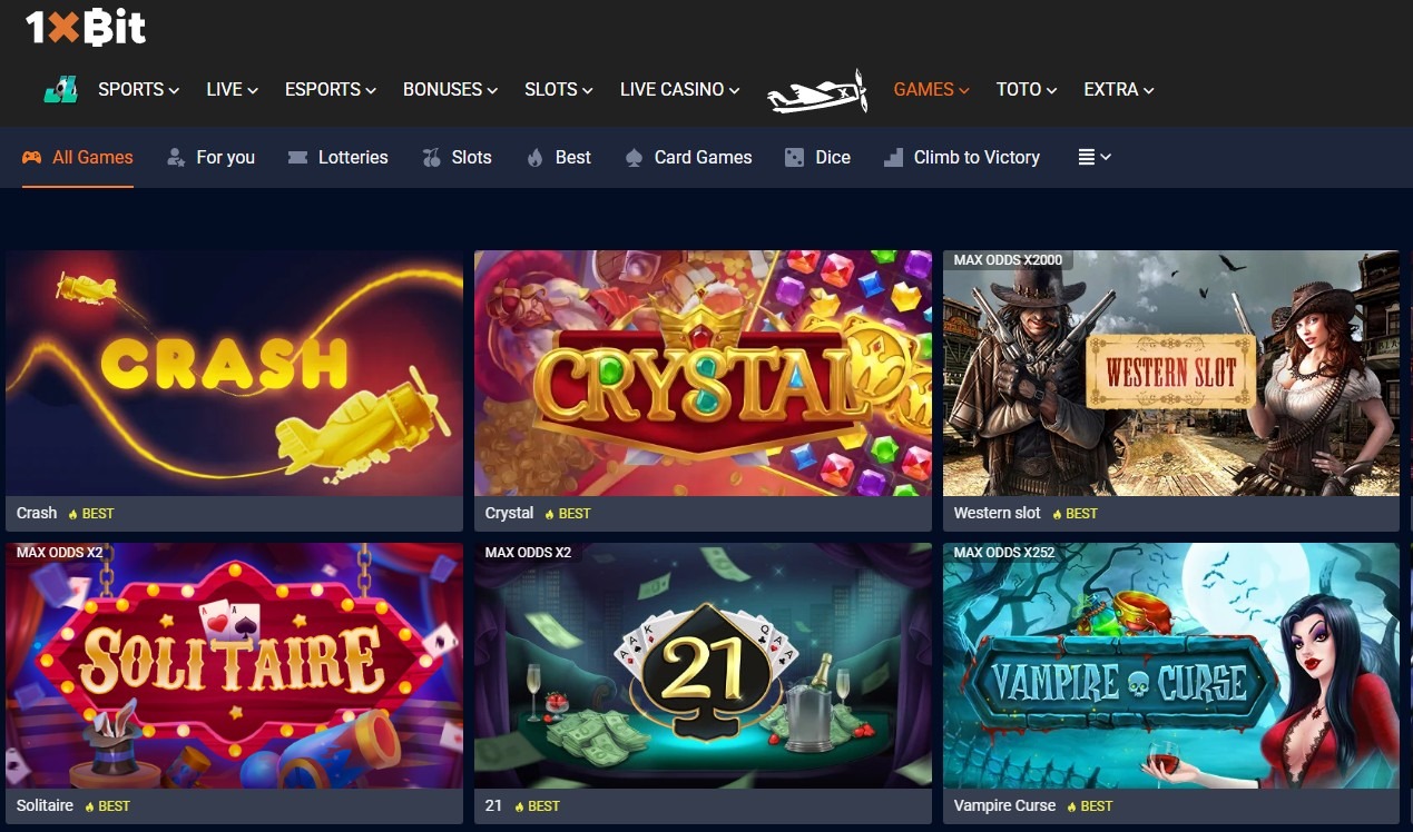 1xbit Casino Games Desk Ss1