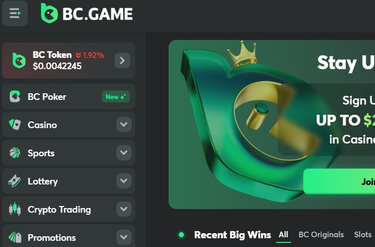 Bc Game Casino Homepage