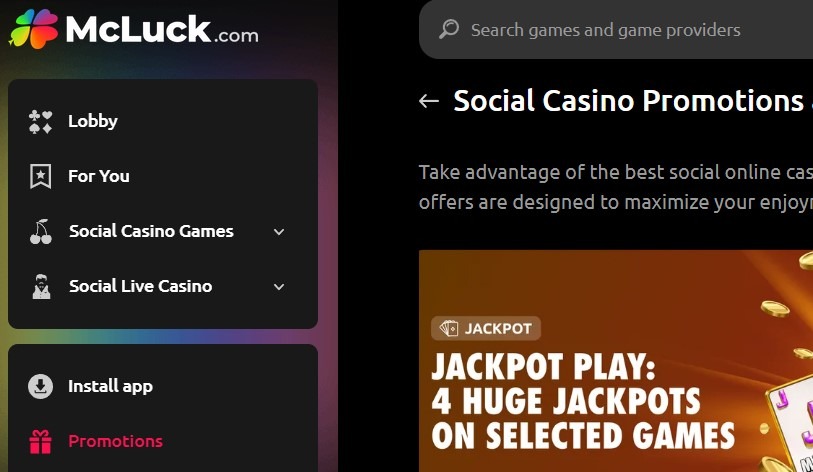 Mcluck Casino Promotions