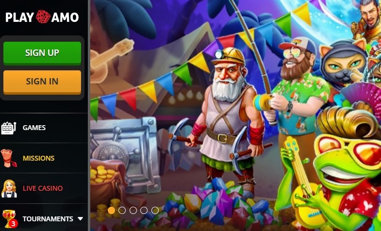 Playamo Casino Homepage