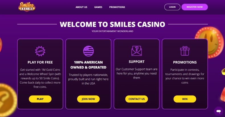 Smiles Casino Features