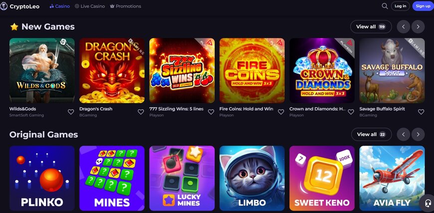 Cryptoleo Casino Game Page
