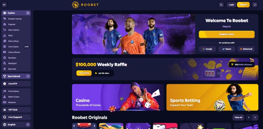 Roobet Casino Home Image