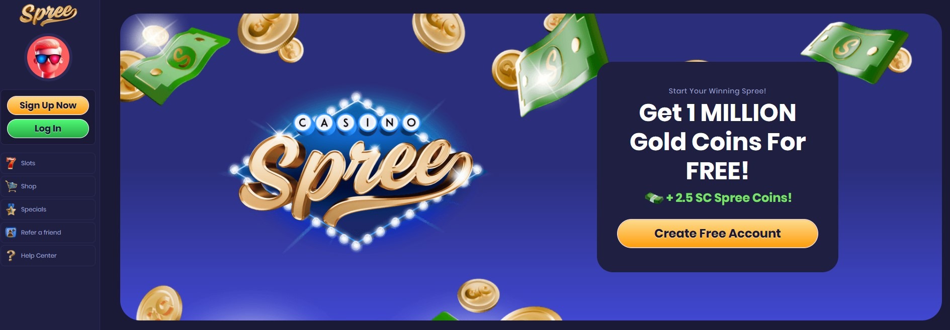 Spree Casino Home Image