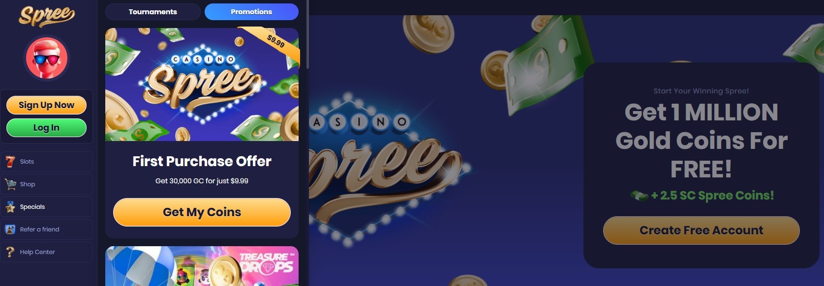 Spree Casino Promotions Image