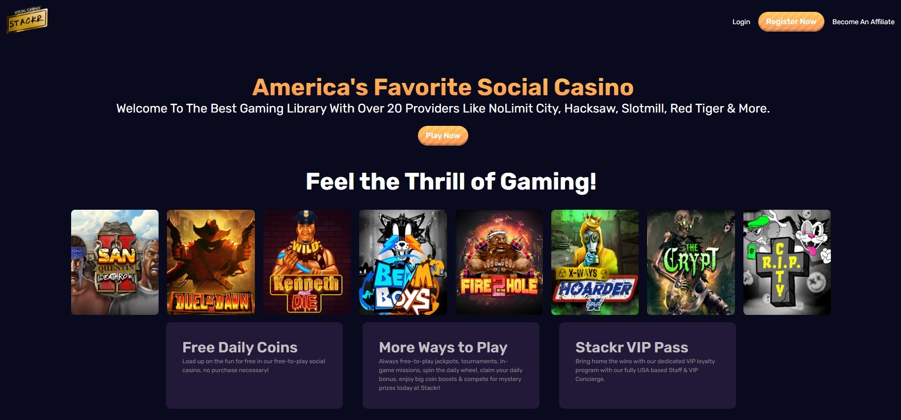 Stackr Casino Home Image