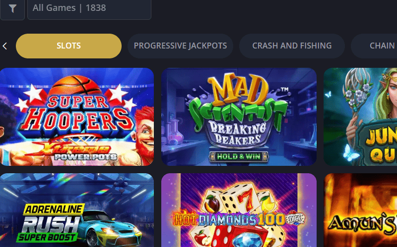Vegas Crest Casino Games
