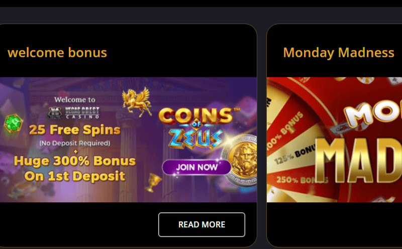 Vegas Crest Casino Promotions