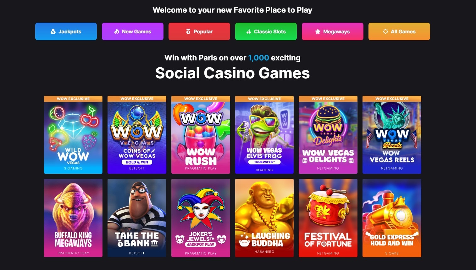 Wow Vegas Games Image