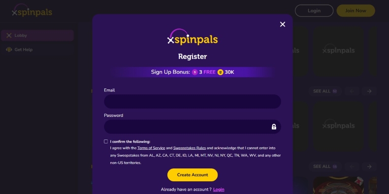 Spinpals Register