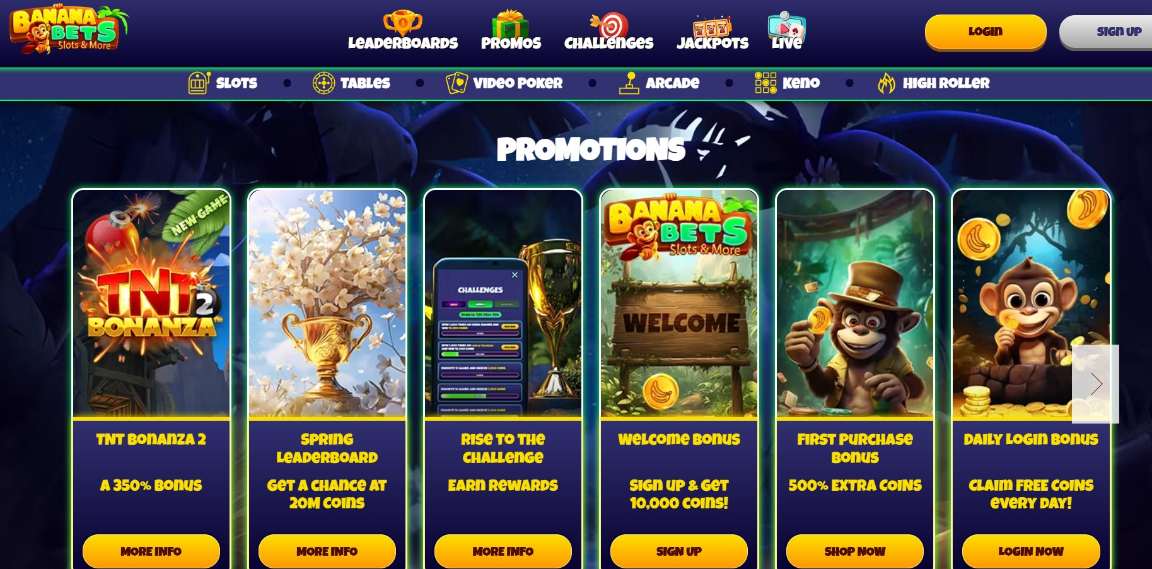 Banana Bets Promo Page