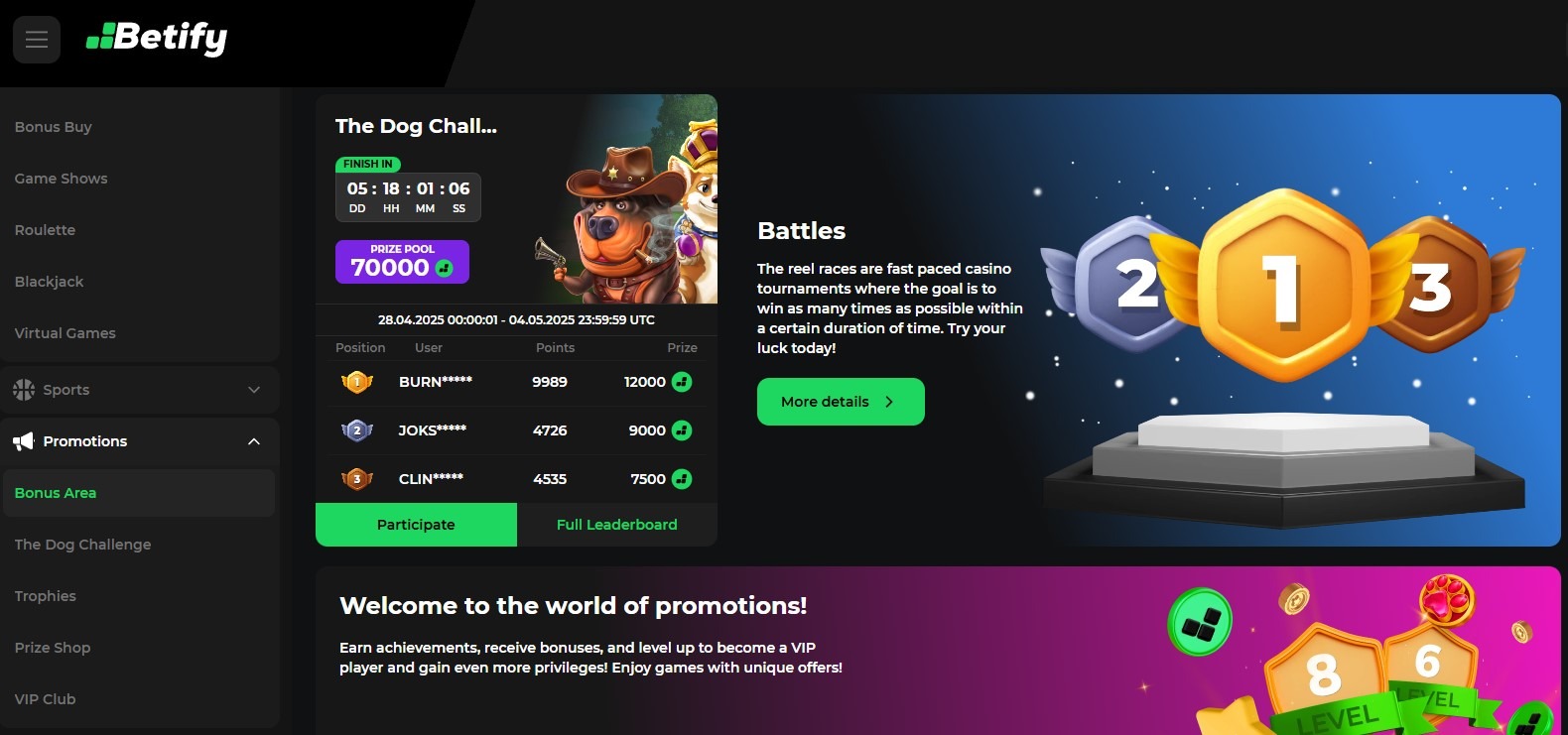Betify Casino Promo Image