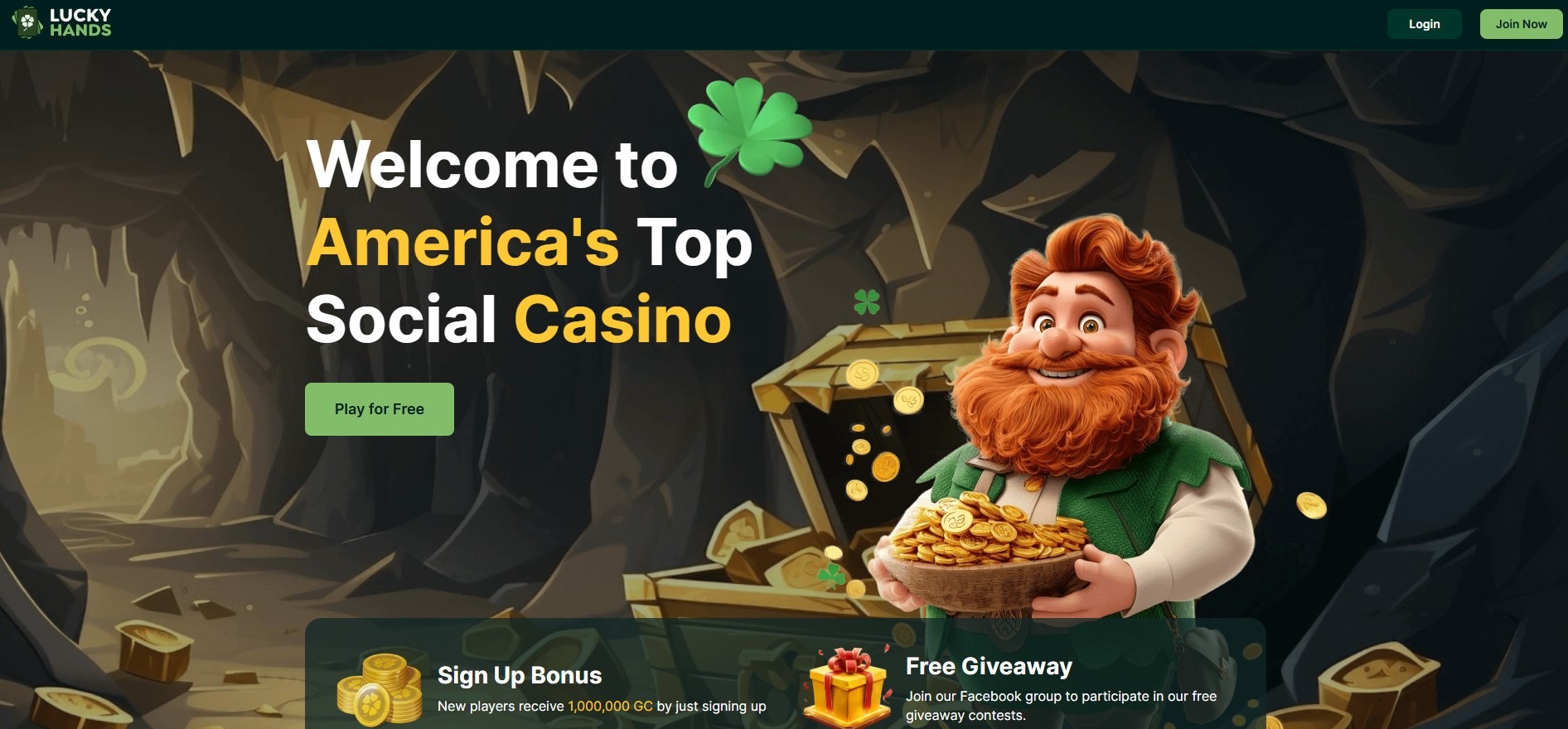 Lucky Hands Casino Home Image