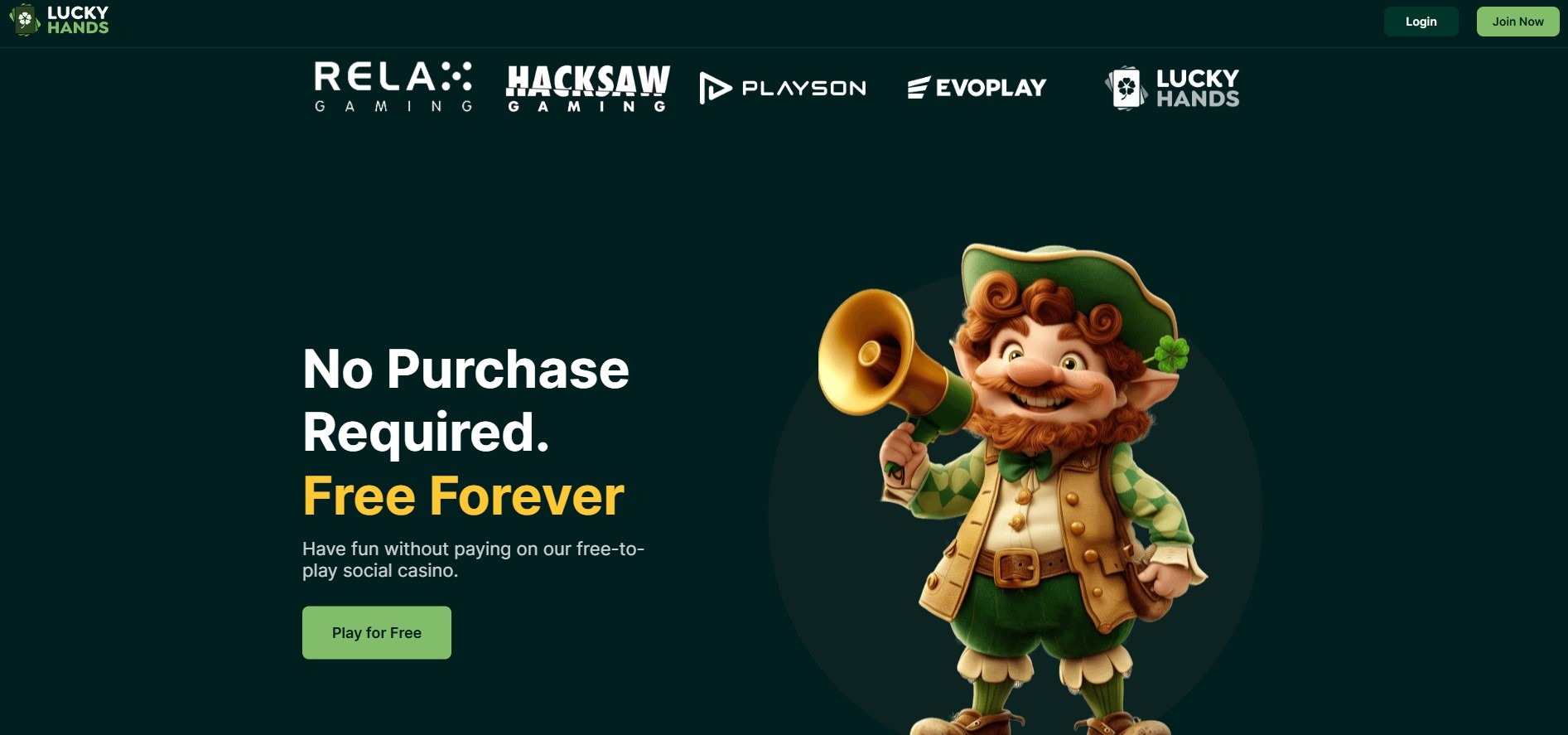 Lucky Hands Casino No Purchase Image
