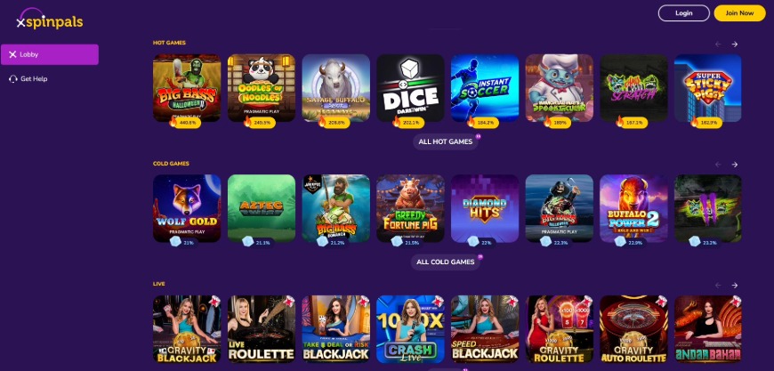 Spinpals Casino Games Image