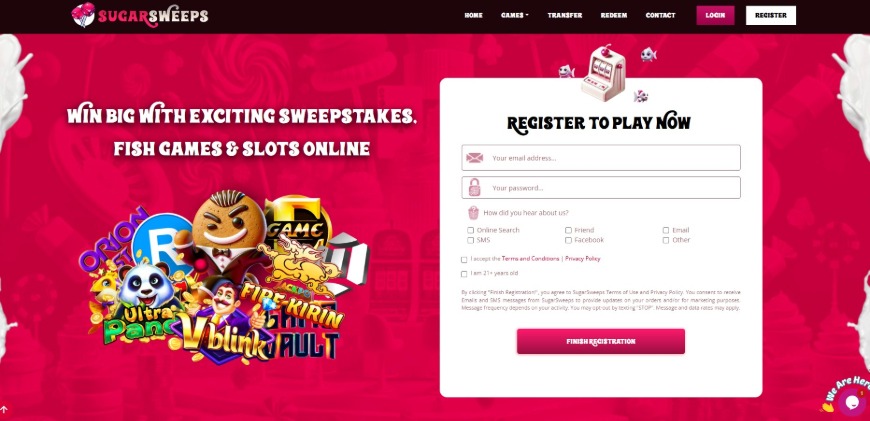 Sugarsweeps Casino Home Image